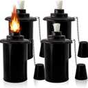 Torch Replacement Canisters, Bamboo Lantern Refillable Torches, Decorative Torch Canister Replacement for Yard, Patio, Deck, Garden, Party, Landscape (12oz 4Pack)