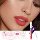 evpct Orange Red Peel Off Lip Stain Tints, Liquid Lipstick Lip Stain Long Lasting Waterproof for Women, Non-stick Cup Lipstick Peel Off Highly Pigmented Not Faded Smudge-proof Easy to Apply, 06#
