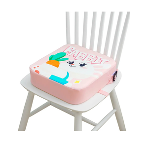 Toddler Booster Seat for Dining Table, Portable Kids Booster Seat with Safety Buckles Portable Increasing Booster Cushion with Non-Slip Bottom (Pink Rabbit)
