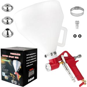 Texture Drywall Sprayer,Air Hopper Spray Guns Paint with 1.5 Gallon Hopper Includes 3 Nozzles(4.0mm/6.0mm/8.0mm) Air Texture Gun for Walls,Ceiling,Stucco Mud,Knockdow,Spray Gun