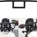 AnXin Motorcycle 7/8" Handlebar Cafe Racer Box Window Attack Style Handlebars 22MM Universal For Cruiser Bobber Custom Application Black