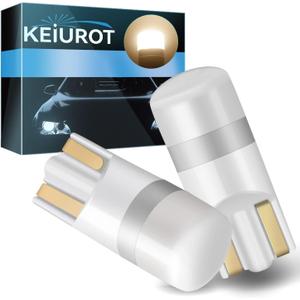 Keiurot House Number Light Bulb Address Bulb 194 193 Bulb Lighted Address Sign LED Replacement Bulb Kit 10-30Volt AC/DC, Landscape and RV Cabinet Lighting Warm White, 2Pack