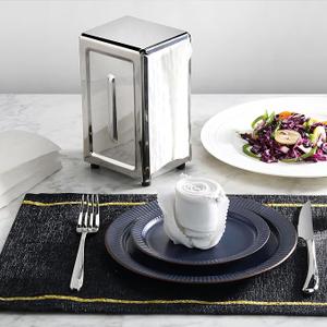 New Star Foodservice 24074 Stainless Steel Tall Napkin Dispenser, 3.875 by 4.75 by 7.5-Inch, Silver