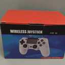 NBXEW 2 Pack Wireless Controller for PS4/Slim/Pro - Hyper-Sensitive 360 Sticks, Pressure Buttons, Ergonomic Comfort Grip, Dual Vibration, 20+ Hour Battery, Includes 2 USB-C Cables, Black & White