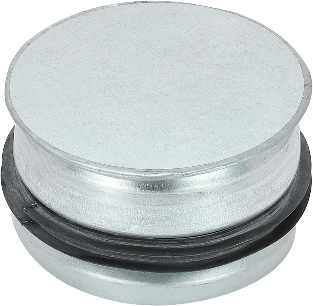 PATIKIL 3 Inch Metal Tee Cap, Galvanized Steel Duct End Cap Dry Vent Cover Ducting Sealing Tee Plug with Rubber Gasket for HVAC Systems Indoor and Outdoor Use