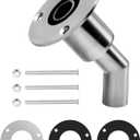 OCEANBROAD Stainless Steel 316 Thru Hull Exhaust, Fitting 24mm Hose Pipe Marine Exhaust Port for Webasto, Planar, Eberspacher, Chinese Diesel Parking heaters, with Bolts and Nuts