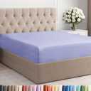 Queen Fitted Bed Sheet - Bottom Single Fitted Sheet Only - Ultra-Soft Hotel Luxury Bedding w/ 8-16 Inch Deep Pockets - Breathable, Cooling & Wrinkle Free - Easy-Fit, Fade & Shrink Resistant - Lavender