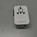 Universal Travel Adapter, International Travel Plug Adapter with 2 USB-C(GaN 65W) ＆ 1 USB-A Ports, All in One Portable Adaptor, for USA, UK, EU, AU ＆ 224+ Countries (White) US