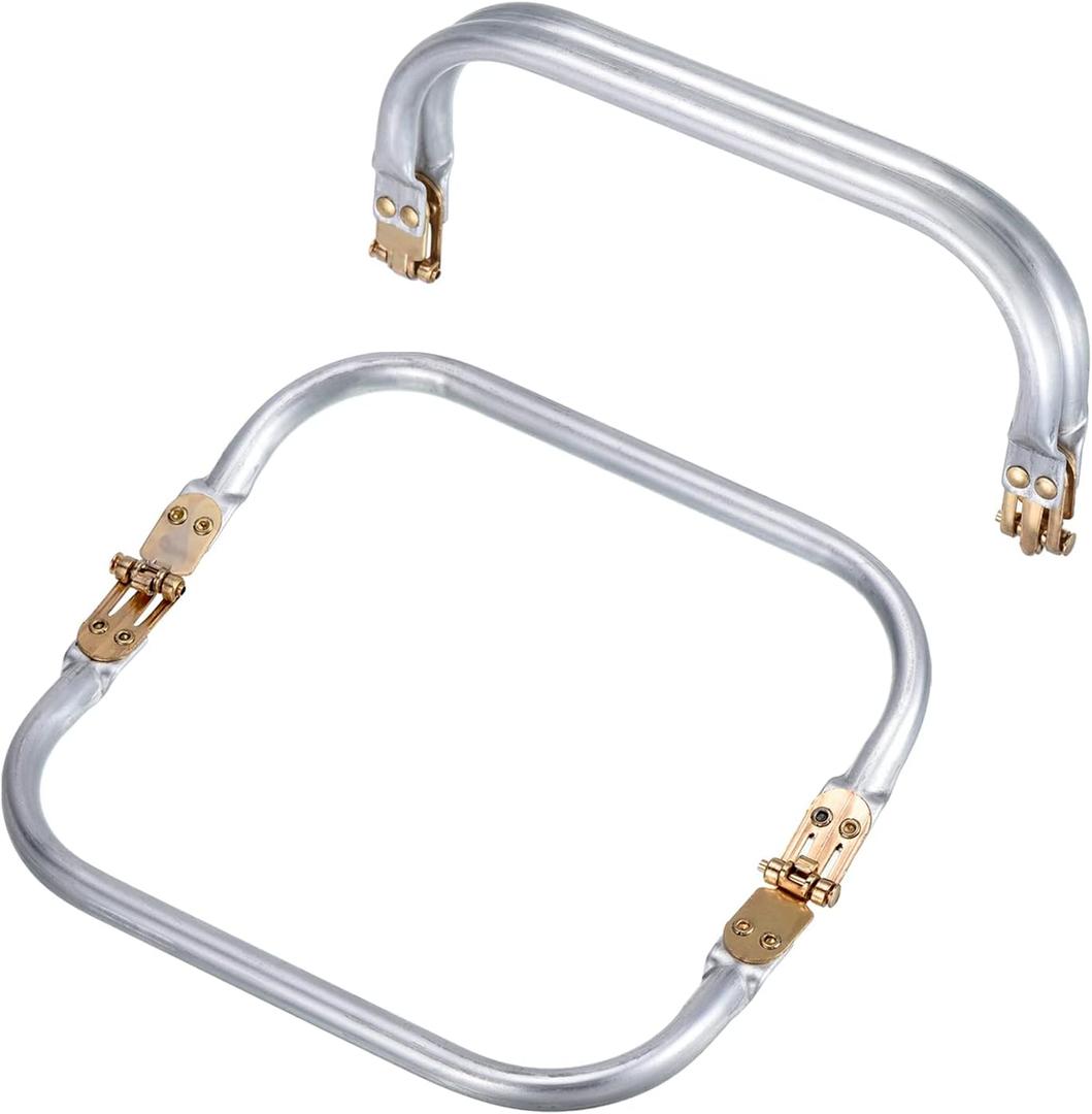 uxcell Metal Purse Frame 2Pcs, 7.1" Rectangle Lock Frame Kiss Lock Clasp Bag Frame Hardware Replacements for DIY Purse Handle Bag Making Sewing Craft Carpet
