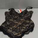 Popilush Shapewear Bodysuit V Neck Tummy Control Backless Lace Tank Tops Sleeveless Thong Bodysuit (XXL (14-16), Black)
