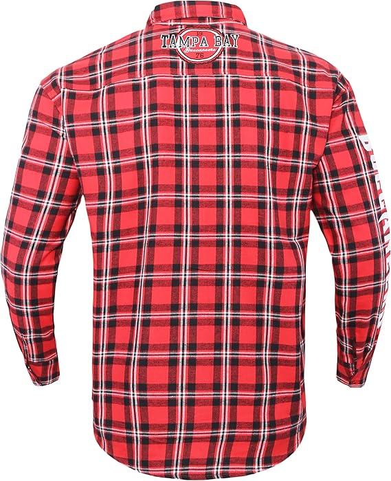 FOCO NFL Wordmark Basic Flannel Shirt (Large, Team Color)