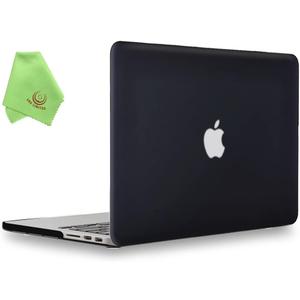 UESWILL Matte Hard Shell Case Cover Compatible with MacBook Pro (Retina, 13 inch, Early 2015/2014/2013/Late 2012), Model A1502/A1425, No CD-ROM, No USB-C, Black