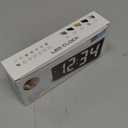 Digital Alarm Clock for Bedroom,Mirror Surface LED Electronic Clocks,Adjustable Brightness, Snooze Model,Voice Control,12/24H Display,Alarm Clock for Kids,Office,Table,Nightstand-White