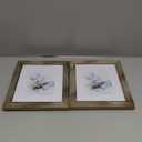 KAIWIN 100% Solid Wood Brown 8x10 Picture Frame 2 Pack - Display Picture 5x7 with Mat, HD Glass Inside, Rustic Wooden Photo Frames for Table Top and Wall Mounting