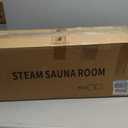 Upgraded Portable Sauna for Home Relaxation, Steam Sauna for Home with Steamer, Remote Control, Folding Chair, 9 Levels (Black)