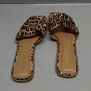Soda Knit ~ Women Square Toe H-Band Flat Slide Sandals 10