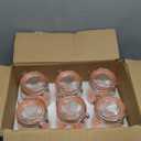 Encheng Glass Jars 32oz,Airtight Glass Food Storage Jar with Clamp Lid,1000ml Rounded Airtight Canister with Leak Proof Rubber Gasket,Clear Glass Kitchen Jars for Dry Food,Cereal,Beans,6 Pack