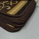 Gloria Non Slip Rubber Back Pet Friendly Floral Design Carpet Stair Treads Stairway mats (13, Brown)