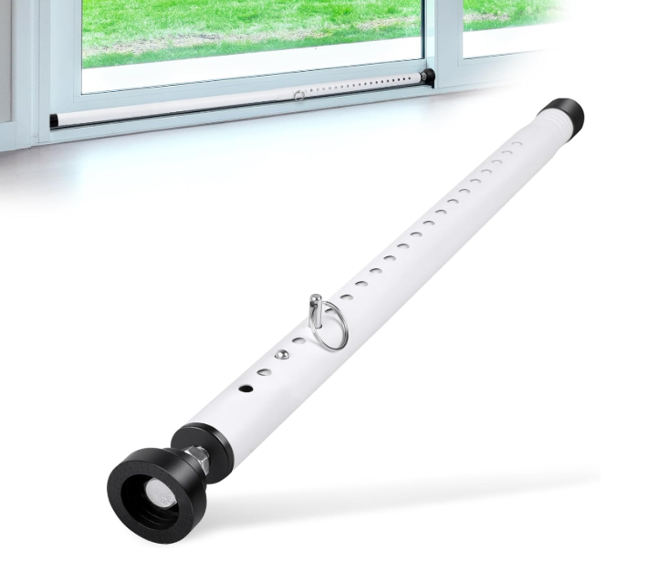 Sliding Door Security Bar, 17-50 inch Adjustable, Window Security Bar with Rubber Tips, Sliding Door Lock Bars, for Window Safety Bars Home Apartment Safety, Home Apartment Patio Heavy Duty Interior