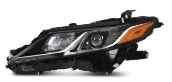 LQI Headlight Assembly Compatible with Toyota Camry LE SE 2018-2022 Driver Clear Lens Black Housing Amber Reflector TO2502255, TO2503255, 81110-06C40, 81150-06C40, 8111006C40, Right Side Headlight, Pack of 1 