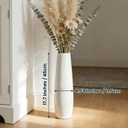 Ceramic Floor Vase, GDSZJLJ 17.7" Tall White Large Decorative Vases for Modern Home Decor, Living Room, Minimalist Style Big Flower Vase for Pampas Grass, Flowers, Twigs, Office, Bedroom Dcor