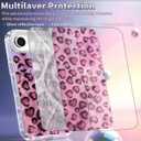 Compatible with iPhone Air Case,with [Soft Slim][Camera Protection] Cute Leopard Print Love Shiny Aesthetic 17 Air Phone Cover Anti-Yellowing Shockproof Protective Cover for Women Girl-Pink