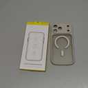 for iPhone 17 Pro Max Case for Women Girls,Compatible with MagSafe,Camera Control,Full Camera Protection, Cute Wave Magnetic Phone Case for iPhone 17 Pro Max,Stone