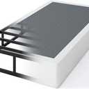 9 Inch High Profile Box Spring, Sturdy Metal Frame Mattress Foundation, Easy Assembly, Quiet & Noise-Free, Twin Size