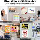 20 Pack Magnetic Sign Holder 8.5 x 11, Self-Adhesive Magnetic Picture Frame & Document Holder for Wall, Door, Fridge, Glass - Double-Sided Magnetic Frame for Poster & Paper Display (Silver)