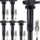 UF558 Ignition Coil & 4505 Double Iridium Spark Plug For 007-2010 Hyundai Santa Fe/Kia Optima Rondo Magentis 2.7 V6 Replaces# 273013E400 C1567 GN10441 GN10569 6PCS