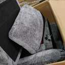 COLAMY 118" U-Shaped Sectional Couch, 4-Seat Modular Sofa with 2 Ottomans and Foldable Side Table, Grey for Living Room