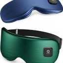 Heated Eye Mask - Cordless Eye Mask for Dry Eyes, Eye Relief, Improved Sleep, Washable Eye Heating pad for Travel and with Replaceable Shell (Green)