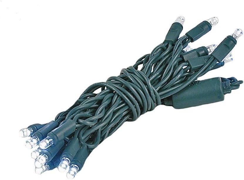 Novelty Lights 8.5 Foot 20 Light Mini LED Crafting Lights, Pure White LEDs on Green Wire, 24 Inch Lead, Non-Connectable Short Fairy Light String for Art Projects, Bottle Lights, Crafts