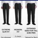 Men's Stretch Dress Pants with Expandable-Waist 3 Fits: Slim Fit/Classic Straight/Big & Tall