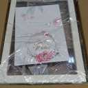 pickpiff Jewelry Box Organizer Case for Women: 3-Layer Jewelry Storage Case with Glass Window, Ivory Leather with Pink Velvet, Holder for Ring Necklace Bracelet Brooch Watch, Great Gift for Her (White)