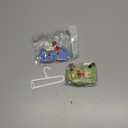 Doll Clothes Set for 15cm/17cm Dolls Outfit Accessories, Blue Headband + Blue Short-Sleeved Shirt + Blue Jeans + Brown Cartoon Crossbody Bag + Clothes Hanger (No Doll Included)