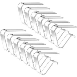 6 x Pureegg Tablecloth Clips - 12 Packs Table Cloth Holder Clips, Sturdy & Windproof Table Cloth Clips, Plastic Picnic Table Clips for Indoor and Outdoor Party