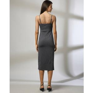 Women's Seamless Ribbed Built-In Bra Maxi Slip Dress , Size: XS/S