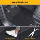 Falafa Floor Mats for 2022-2025 Jeep Grand Cherokee 5 Seats (Include 4xe, Not for WK or L), All Weather TPE Heavy Duty Floor Liners, 1st and 2nd Row Grand Cherokee Accessories Trunk Car Mats, Black