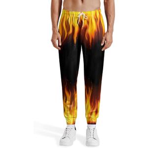 Mens Sweatpants 80s 90s Retro Joggers Sports Funny Workout Party Gym Pants with Pockets (Black, XL)