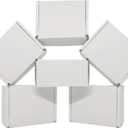 Small Shipping Corrugated Boxes 4x3x2 Inches 100 Pack Foldable Small Business Card Gift Box For Mailers and Craft