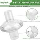 12 Pack Universal Fit in-Line Filters for CPAP and BiPAP Machine, Filter Resmed Airsense/Aircurve 10/11 Supplies, Dreamstation 2 Replacement Accessories Parts, C Pap 22/25mm Tube Machines