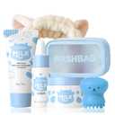 Milk Skincare Set - Skincare For Girls 10-12 - Skin Care For Kids With Milk Cleanser,Serum,Cream,Face Brush,Headband,Washbag, Kids Face Wash Set Girls Skin Care For Kids Age 8-12 Gentle All Skin Types