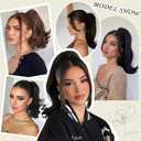 Ponytail Extension 8 Inch Claw Clip in Ponytail Short Curly Ponytail Extension for Women Fluffy Wavy Curly Synthetic Versatile Light Blonde Hairpieces