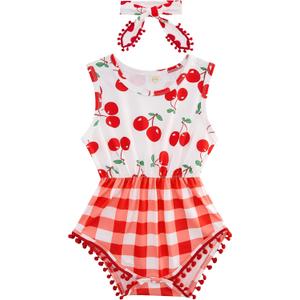 UNICOMIDEA 0-3 Months Baby Floral Romper Infant Playsuits Headband Jumpsuit Toddlers Outfits-70