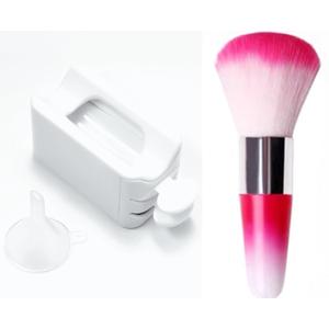 White Nail Powder Recycling Box With Scoop Nail Art Box Nail Art Accessories Makeup Tool Powder Glitter Saver Nail Art Accessories Makeup Tool