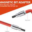 GETLITOOL Allen Key Set with Torx Bits (T8-T50 & 1.5-10mm), 9Pcs S2 Steel Ball-End Hex Key Set with Adapter for Bicycle, Furniture Assembly & Machine Maintenance, Tools for Men's Gift