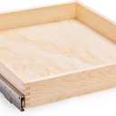 Mulush 29”W x 21”D x 3”H Soft Close Slide Out Wood Drawer Organizer for Kitchen, (Cabinet Opening>29.5 inches for Bottom Assembly, Width= 29 inches for Side Assembly)