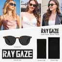 Polarized Trendy Sunglasses Womens, Suitable for All Face Shapes and 0utfits, UV400 Protection
