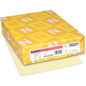 Neenah Paper Classic Linen Stationery, 24 lb Bond Weight, 8.5 x 11, Baronial Ivory, 500/Ream